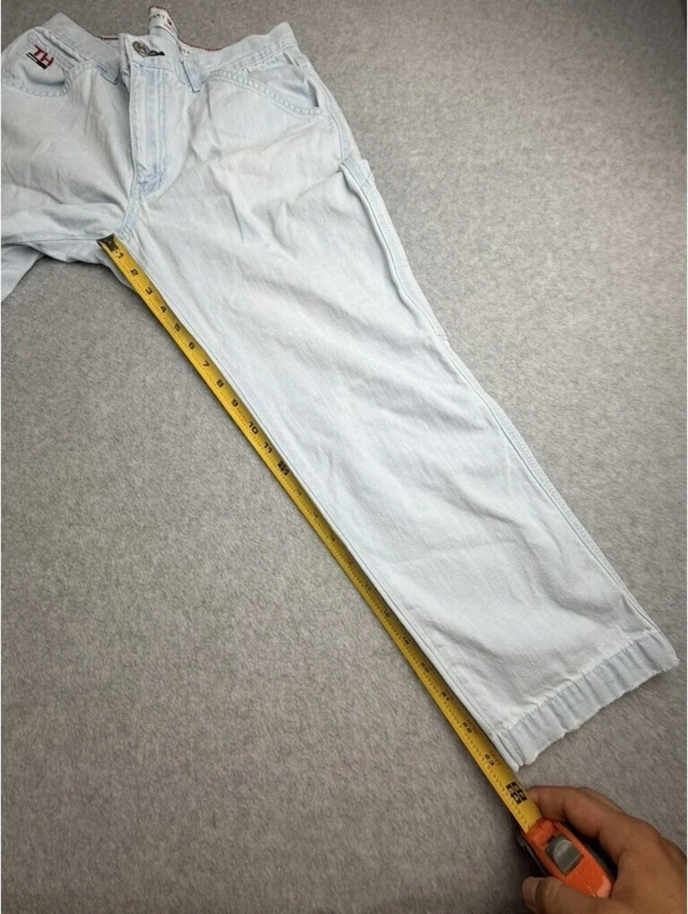 Tommy Hilfiger Mens Jeans W31 L29 Light Wash Blue Carpenter Workwear Relaxed Fit